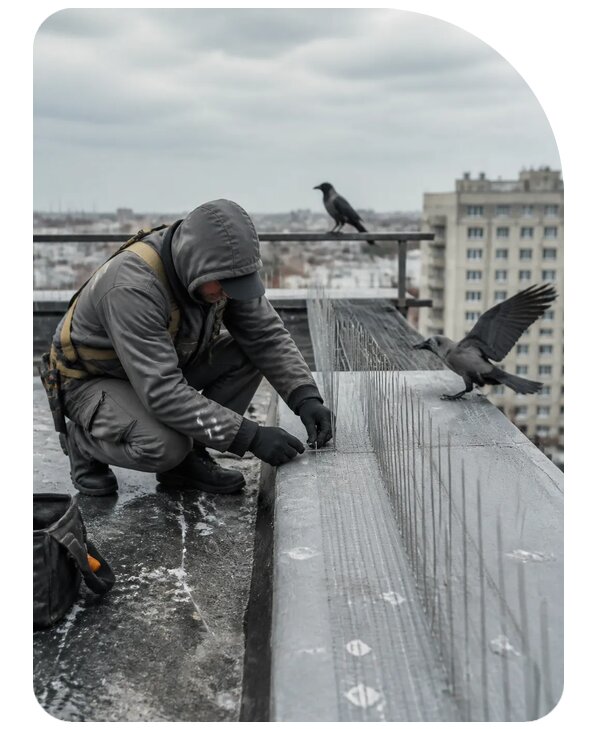 Защита от ворон под ключ в Саяногорске по цене от 5122 р. | Сенат-Снг